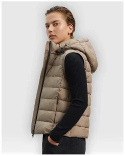 Plumiferos Ecoalf Aorakialf Vest Woman Taupe