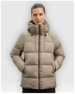 Plumiferos Ecoalf Fujialf Jacket Woman Marron