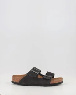 Sandalias Birkenstock Arizona Vl Sfb Leather Gris