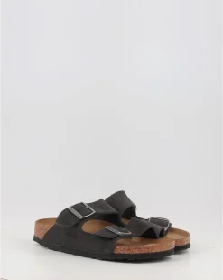 Sandalias Birkenstock Arizona Vl Sfb Leather Gris