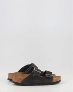 Sandalias Birkenstock Arizona Vl Sfb Leather Gris