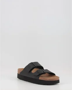 Sandalias Birkenstock Papillio Arizona Grooved Platform Bf Veg Negro