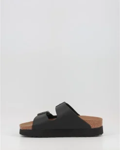 Sandalias Birkenstock Papillio Arizona Grooved Platform Bf Veg Negro