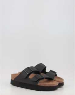 Sandalias Birkenstock Papillio Arizona Grooved Platform Bf Veg Negro