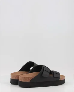 Sandalias Birkenstock Papillio Arizona Grooved Platform Bf Veg Negro