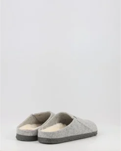 Zapatillas De Casa Birkenstock Zermatt Shearling Fe Gris