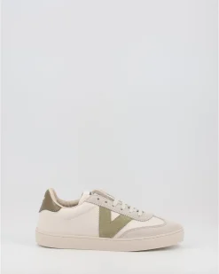 Zapatillas Victoria Berlin Ciclista Efecto Piel & Serraje Blanco