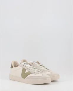 Zapatillas Victoria Berlin Ciclista Efecto Piel & Serraje Blanco