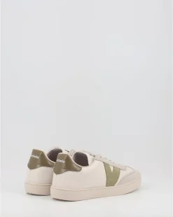 Zapatillas Victoria Berlin Ciclista Efecto Piel & Serraje Blanco