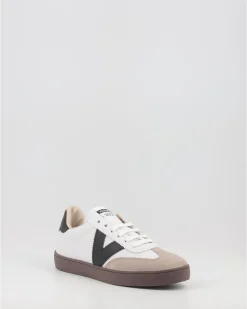 Zapatillas Victoria Berlin Ciclista Efecto Piel & Serraje Blanco