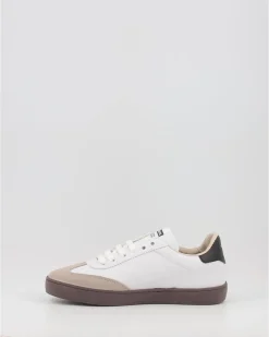 Zapatillas Victoria Berlin Ciclista Efecto Piel & Serraje Blanco