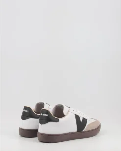 Zapatillas Victoria Berlin Ciclista Efecto Piel & Serraje Blanco