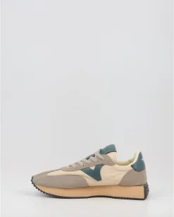 Zapatillas Victoria Cosmos Retro Nylon & Serraje Taupe