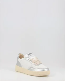 Zapatillas Victoria Seul Metal Efecto Piel Plata