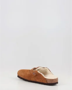 Zuecos Birkenstock Boston Shearling Cuero