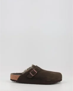 Zuecos Birkenstock Boston Vl Shearling Marron