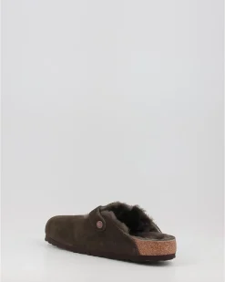 Zuecos Birkenstock Boston Vl Shearling Marron