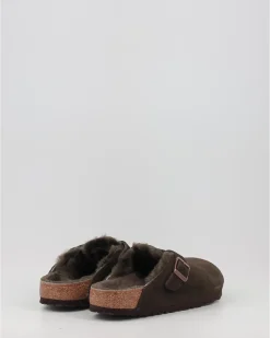 Zuecos Birkenstock Boston Vl Shearling Marron
