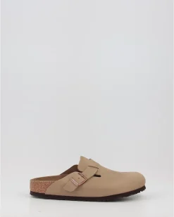 Zuecos Birkenstock Boston Leoi Taupe
