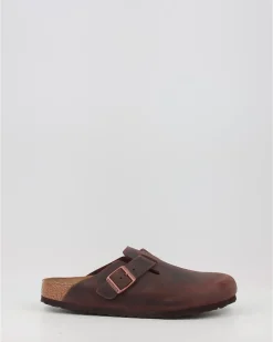 Zuecos Birkenstock Boston Leoi Marron