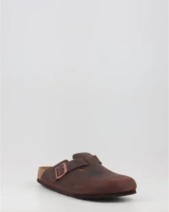 Zuecos Birkenstock Boston Leoi Marron
