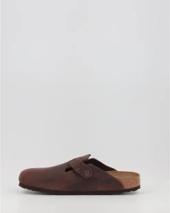 Zuecos Birkenstock Boston Leoi Marron