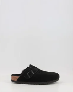 Zuecos Birkenstock Boston Vl Shearling Negro
