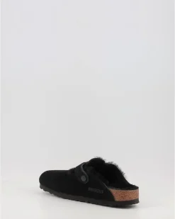 Zuecos Birkenstock Boston Vl Shearling Negro