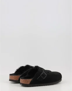 Zuecos Birkenstock Boston Vl Shearling Negro