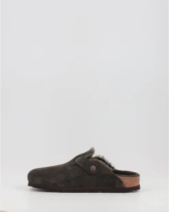 Zuecos Birkenstock Boston Vl Shearling Marron