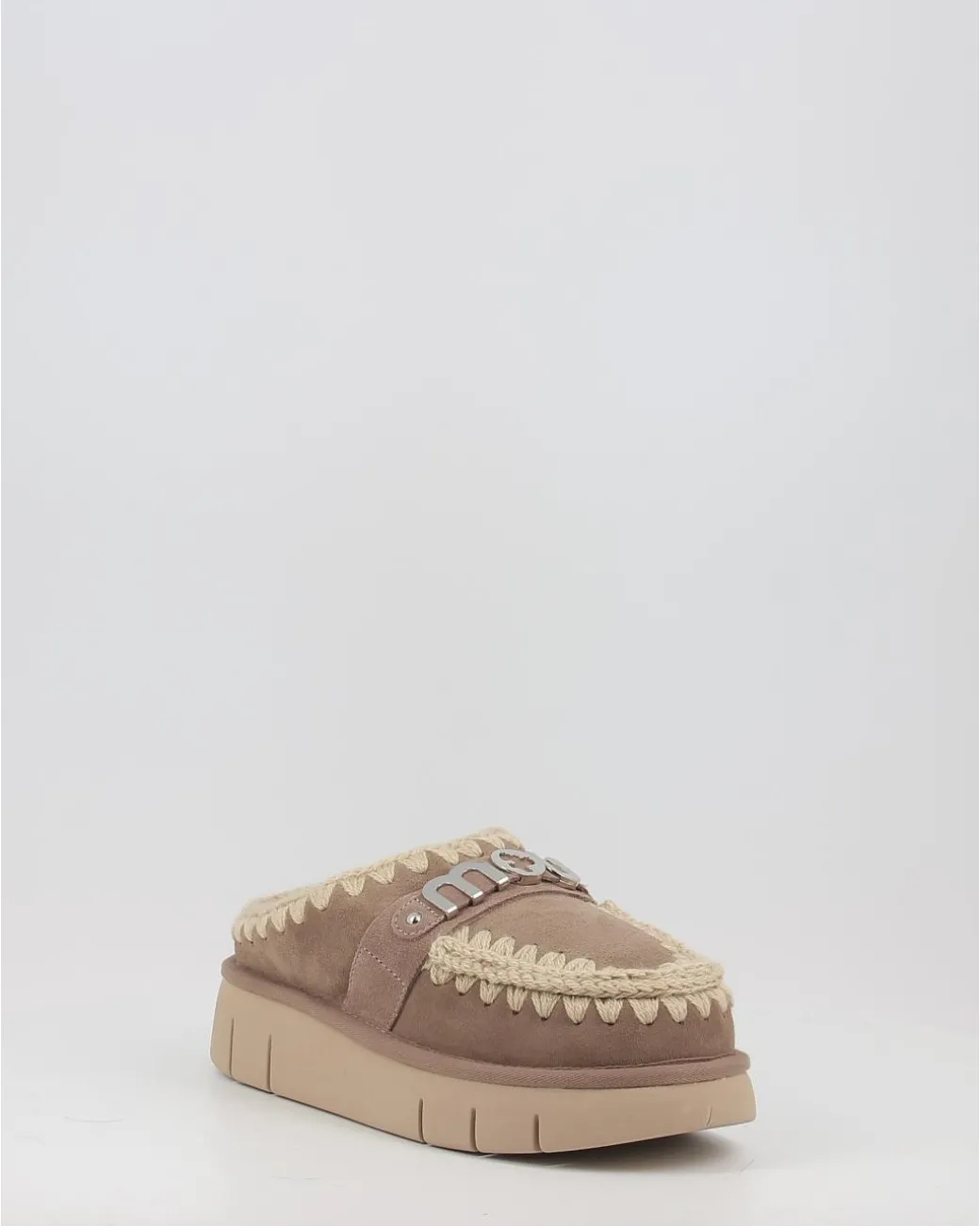 Zuecos Mou Bounce Clog Metal Logo Gris