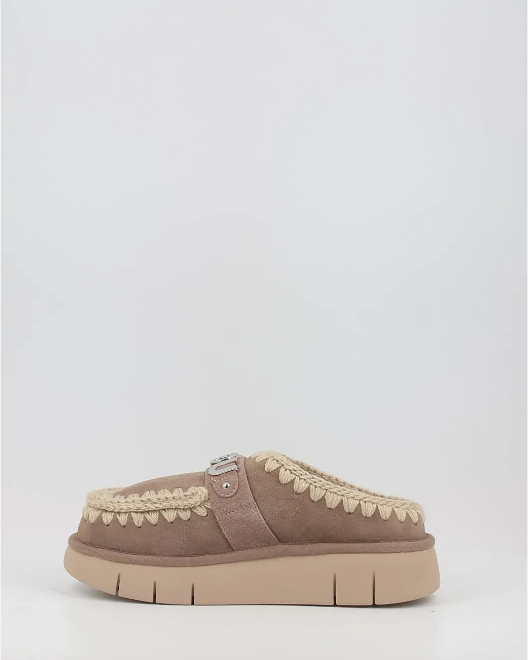 Zuecos Mou Bounce Clog Metal Logo Gris