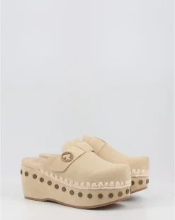 Zuecos Mou Cio6-02 With Strap Whe Beig