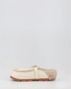 Zuecos Mou Winter Bio Slide - Big Letter Logo Blanco