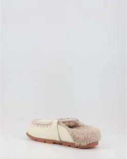 Zuecos Mou Winter Bio Slide - Big Letter Logo Blanco